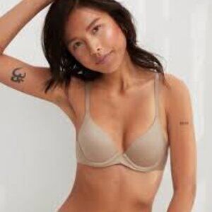 Aerie Sunny Beige Full Coverage Lightly Lined Underwire Bra Size 32A